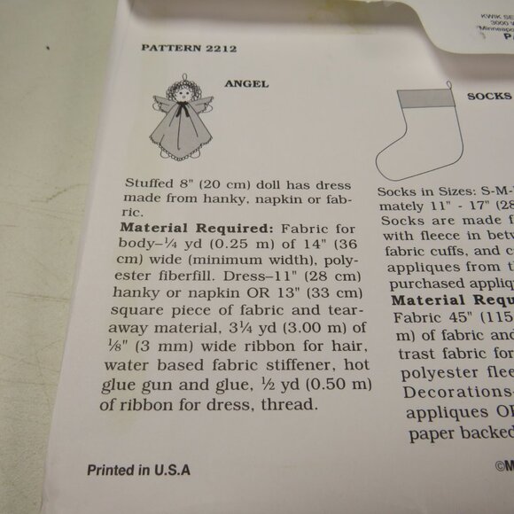 Kwik Sew 2212 Clothing Sewing Pattern NEW UNOPENED Christmas Advent Calendar - Picture 7 of 8